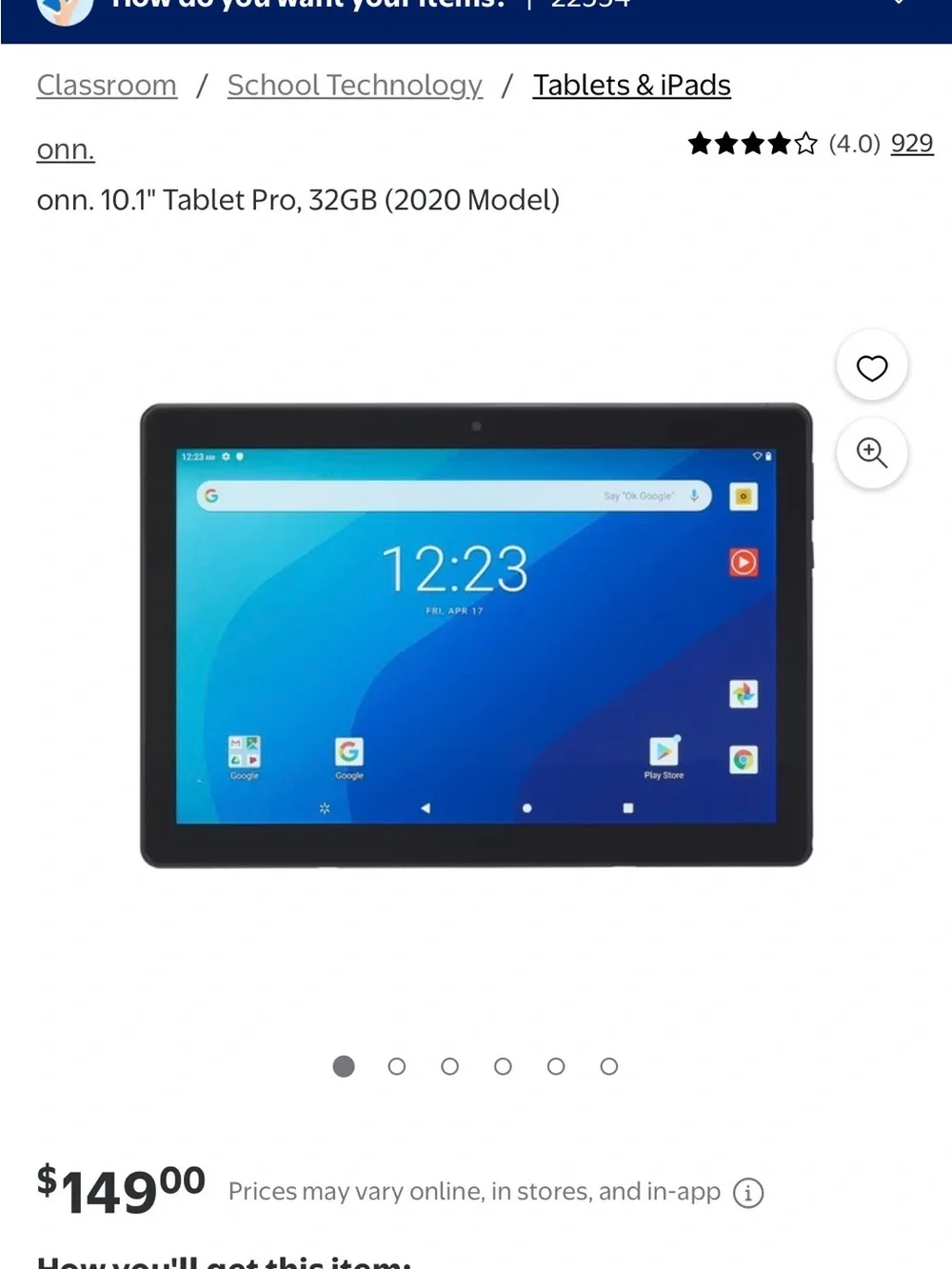 Onn. Tablet Pro 10.1